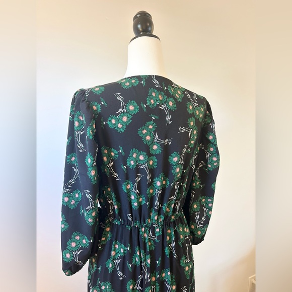 Topshop Daisy Floral Easy-Fit Wrap Dress, Tall - size 8 - Picture 6 of 11